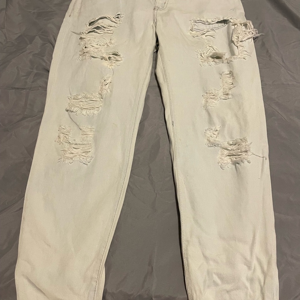 Women’s High Waisted Distressed Light Blue Jeans